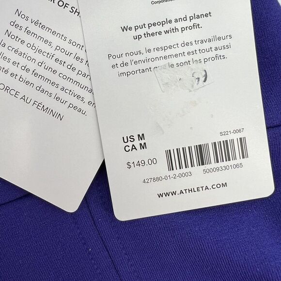 Athleta Altitude Polartec Half Zip Sweatshirt Purple Size Medium NWT - Picture 6 of 8